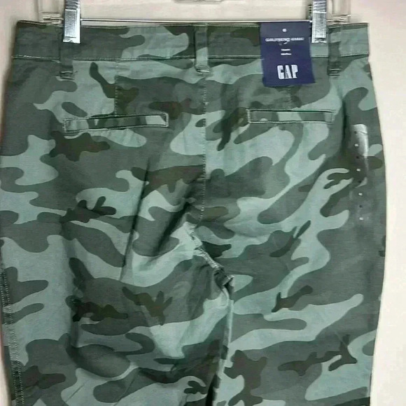 NWT GAP Camo Girlfriend Khaki Stretch Size 6 Mid Rise Green Camouflage Fall - Picture 8 of 12